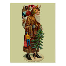 Vintage Father Christmas Post Cards