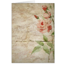 Vintage Floral Blank Notecard