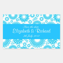 Vintage floral blue Sticker