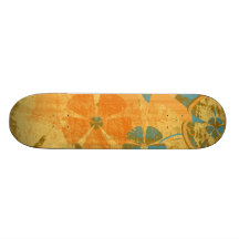 Vintage Floral Fashion Skateboard