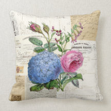 Vintage Floral French Pillow
