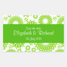 Vintage floral green Sticker
