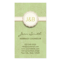 Vintage Floral Marriage Counseling Business Card