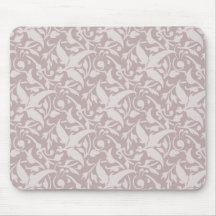 Vintage Floral Pattern 1 - Faded Red Mouse Mat