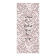 Vintage Floral Pattern 1 - Faded Red Rack Card