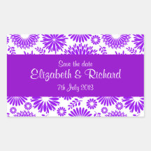 Vintage floral purple Sticker