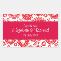 Vintage floral red Sticker