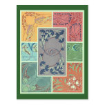 Vintage Floral Seven Post Cards