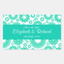 Vintage floral turquoise Sticker