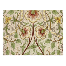 Vintage Floral Wallpaper Design - Daffodil Post Card