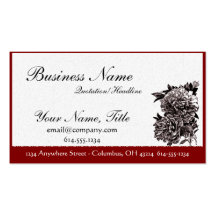 Vintage Flower Design Business Cards
