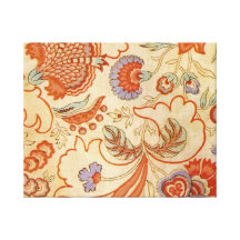 Vintage Flower Fabric Canvas Print