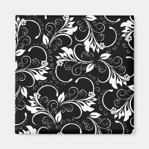 vintage flowers fridge magnet