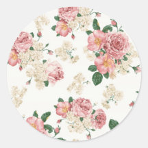 Vintage Flowers Sticker