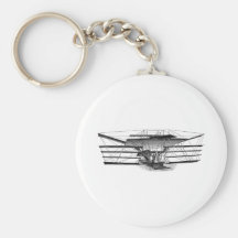 Vintage Four Wing Flying Machine Key Chain
