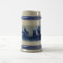 Vintage Fox Hunt Ceramic Tankard Mug