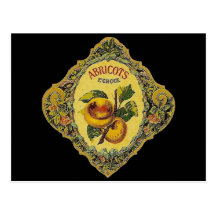Vintage French Apricot Label - Postcard