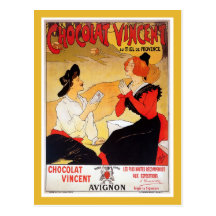 Vintage French chocolate advertising Postcard