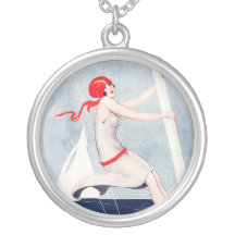 Vintage French Image Pendant Fashion Illustartion
