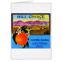 Vintage Fruit Crate Label Card