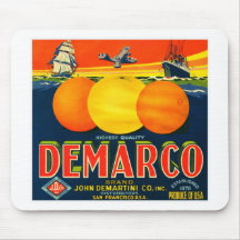 Vintage Fruit Crate Label Mousepad