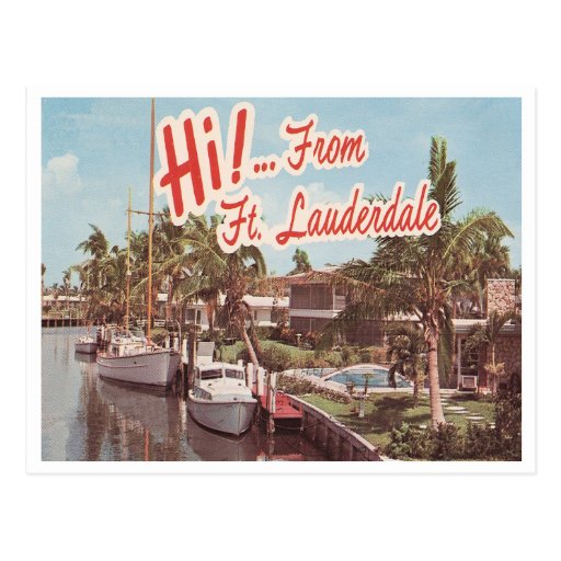 Vintage Ft. Lauderdale Post Card