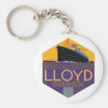 Vintage German Ocean Liner Image Keychain