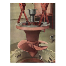 Vintage Giant Turbine for a Generator Post Cards