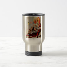 Vintage Gil Elvgren Rickshaw Pin up girl Mugs