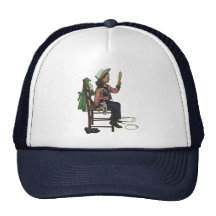 Vintage Girl Cowgirl Looking  Mirror She's so Vain Trucker Hat