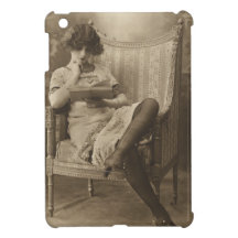 Vintage Girl Reading a Book iPad Mini Cover