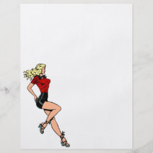 Vintage Glamour Blonde Blombshell Girl Next Door Personalised Flyer