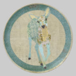 Vintage Golden Dearest Deer Plate plates
