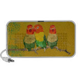 Vintage Golden Love Birds Doodle Speaker speakers