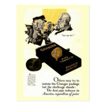 Vintage Granger Pipe Tobacco Postcard