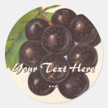 Vintage Grapes Stickers