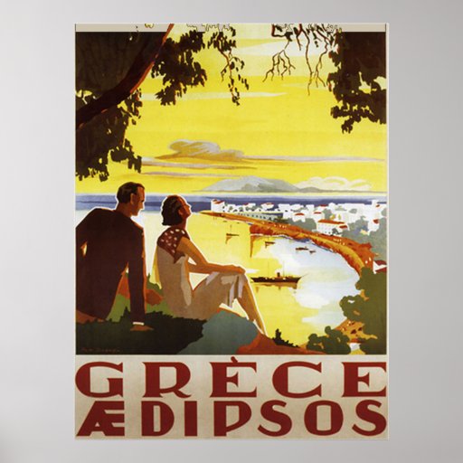 Vintage Greece Poster Print