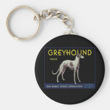 Vintage Greyhound Lemon Label Circa 1920 Keychains