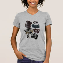 Vintage Grunge Retro Cameras Fashion Tshirt