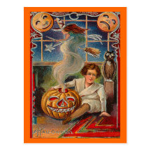 Vintage Halloween Boy Postcards