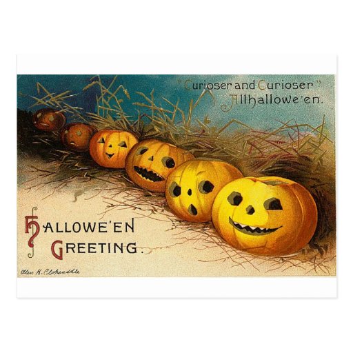 Vintage Halloween Greeting Cards Classic Posters Postcard