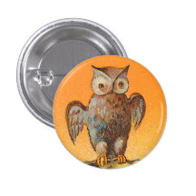 Vintage Halloween Owl Buttons
