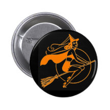 Vintage Halloween Witch Pin
