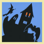 Vintage Haunted House Witch Ghost Halloween Party invitations