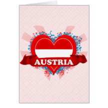 Vintage I Love Austria Greeting Card