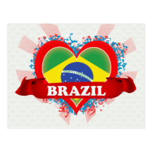 Vintage I Love Brazil Postcard