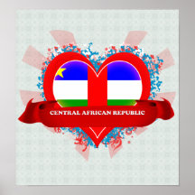 Vintage I Love Central African Republic Posters