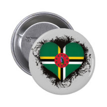 Vintage I Love Dominica Pins