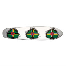 Vintage I Love Dominica Skate Board