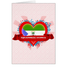 Vintage I Love Equatorial Guinea Card